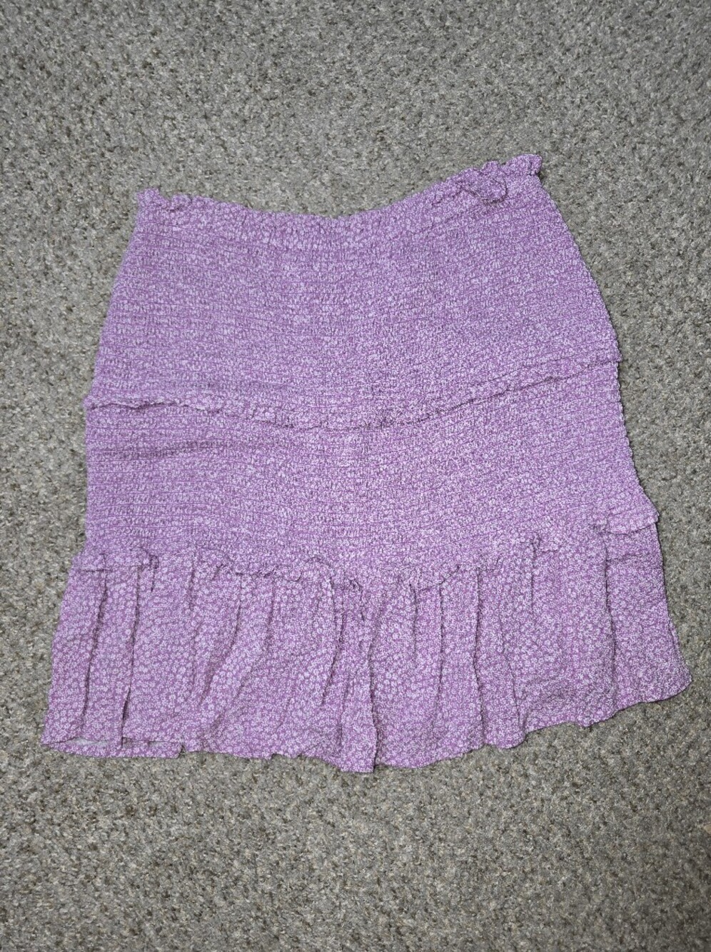 aerie Lilac Smocked Ruffled Mini Skirt Size Small